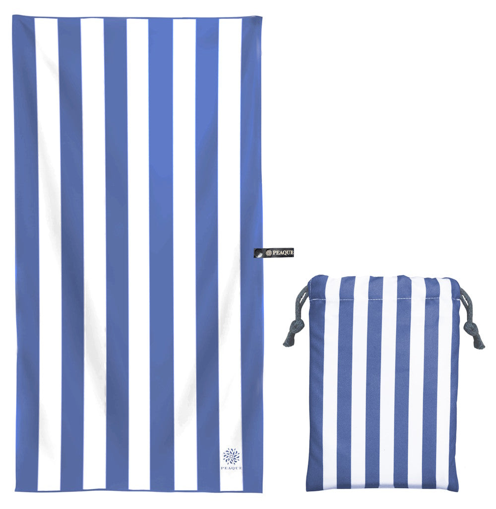Mikrofaserhandtuch mit Tradetasche - Badetuch - navy