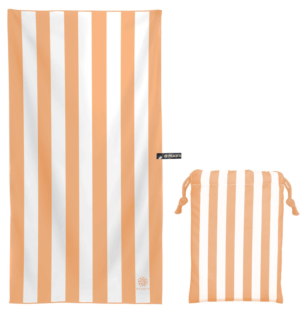 Mikrofaserhandtuch mit Tradetasche - Badetuch - orange