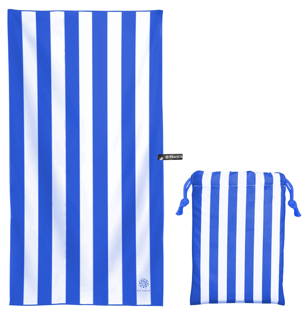 Mikrofaserhandtuch mit Tradetasche - Badetuch - royalblau